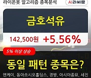 금호석유, 전일대비 5.56% 올라.. 외국인 기관 동시 순매수 중