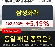 삼성화재, 전일대비 +5.19%.. 외국인 -24,472주 순매도 중