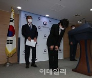 [포토]서민·중산층 주거안정 지원방안 관련 브리핑 마친 김현미 국토부 장관