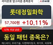 롯데정밀화학, 장시작 후 꾸준히 올라 +10.11%.. 최근 주가 상승흐름 유지