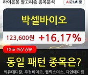 박셀바이오, 전일대비 16.17% 상승.. 이 시각 192만3337주 거래