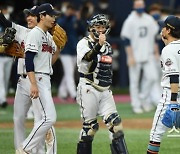 [ST포토] 한국시리즈 3차전 승리한 두산 베어스