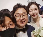 박휘순♥천예지, 오늘(21일) 결혼 신혼부부의 행복 미소..박성광 "축하해"[SNS★컷]