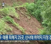 호우·태풍 피해지 25곳, 산사태 취약지 지정 검토