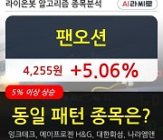 팬오션, 장시작 후 꾸준히 올라 +5.06%.. 최근 주가 상승흐름 유지