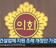 지역 건설업체 지원 조례 개정안 가결