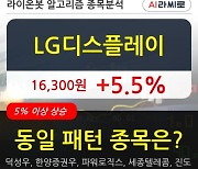 LG디스플레이, 상승흐름 전일대비 +5.5%.. 외국인 28.80만 주 순매수 중