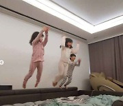 '이동국♥이수진' 설수대, 으리으리한 대형 침대에 풍덩 "날아라 3남매"