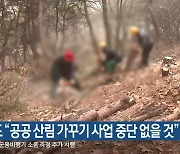 강원도 "공공 산림 가꾸기 사업 중단 없을 것"