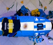 아르헨티나 대통령궁이 공개한 마라도나의 관