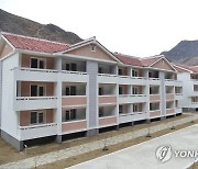 북한 태풍 피해 검덕지구에 새로 지어진 주택