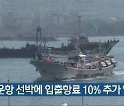 저속 운항 선박에 입출항료 10% 추가 할인