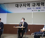 규제개선 기업인 간담회 참석한 정세균 총리