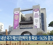 전주시, 내년 국가 예산 8천백억 원 확보..14.5% 증가