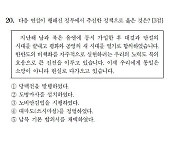 수능 한국사 3점 문제 너무 쉬워 논란.."공부 안 해도 맞힐 듯"