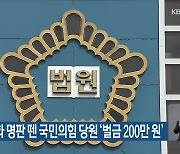 대통령 조화 명판 뗀 국민의힘 당원 '벌금 200만 원'