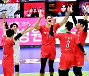 [ST포토]  한국전력, '현대캐피탈 상대로 3-0 승리'