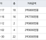 부산 화명동 화명롯데낙천대 59㎡ 3억7700만원.. 역대 최고가