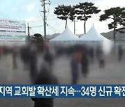 대전지역 교회발 확산세 지속..34명 신규 확진
