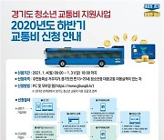 최대 12만원 환급받는 '경기도 청소년 교통비 지원사업' 오늘부터 접수 시작..신청 방법은?