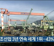 한국 조선업 3년 연속 세계 1위..43% 수주