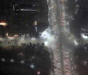 서울 퇴근길 폭설로 교통체증