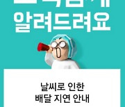 폭설로 배달앱 일부 배송 지연.."정상화 예측 어려워"