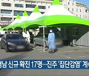 경남 신규 확진 17명..진주 '집단감염' 계속