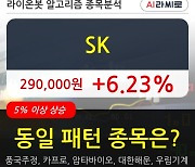 SK, 상승출발 후 현재 +6.23%.. 최근 주가 상승흐름 유지