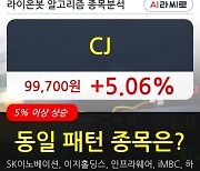 CJ, 상승흐름 전일대비 +5.06%.. 이 시각 거래량 19만5929주