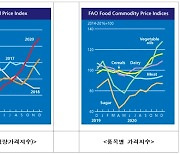 세계식량가격지수 7개월 연속 상승..설탕 외 품목 일제히 증가