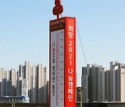 용인시 '사랑의 온도탑' 100도 조기 달성..목표액 20.4%초과