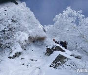 지리산 천왕봉 일대 눈꽃 세상