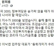 원희룡 "경제실정 정부·여당, 코스피 3,000에 '빅 숟가락'얹어"