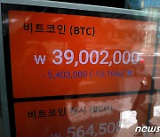 비트코인 10%대 급락..4000만원 아래로