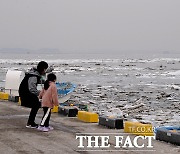 [TF사진관] '바다까지 꽁꽁 얼린 북극발 한파'