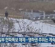 충북 일부 한파특보 해제..영하권 추위는 계속