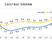 中 생산자물가 11개월째 하락..12월 PPI 전년比 -0.4%