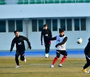 몸푸는 男 올림픽 축구대표팀