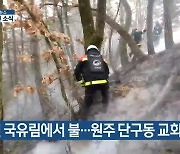 [간추린 소식] 홍천 국유림에서 불..원주 단구동 교회 화재