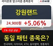 강원랜드, 상승흐름 전일대비 +5.06%.. 외국인 기관 동시 순매수 중