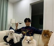 '이솔이♥' 박성광, 와인+반려견으로 버티는 집콕 "그래도 웃자" [스타IN★]