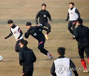 새해 첫 훈련 하는 올림픽 축구대표팀