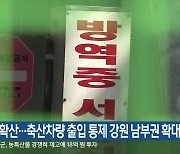 'ASF' 확산..축산차량 출입 통제 강원 남부권 확대