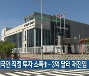 부산 외국인 직접 투자 소폭↑..3억 달러 재진입