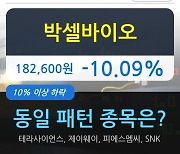 박셀바이오, 전일대비 -10.09% 하락중.. 이 시각 거래량 54만8060주