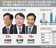 이재명, 차기 대선주자 선호도 이낙연에 '13% 격차로 1위'