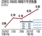 강원도까지 부풀어오른 '풍선'..아파트값 상승률 '역대 최고'