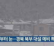 밤부터 눈..경북 북부 대설 예비 특보