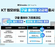 KT엠모바일, 구글 플레이 요금제 출시..기프트코드 10% 할인 지원